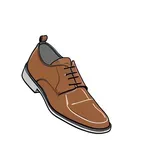 brown shoes with grey soles image